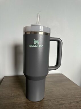 BNWT Stanley Dark Gray Travel Tumbler with Mint Logo